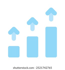 Get this amazing icon of growth chart in trendy style