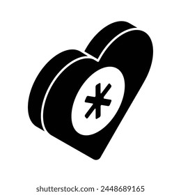 Get this amazing icon of heart health in modern isometric style