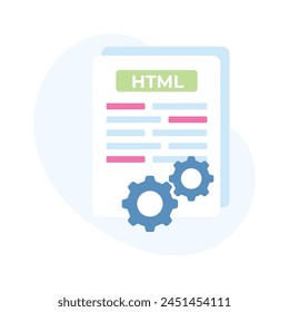 Get this amazing icon html file in modern style, premium vector