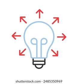 Consigue este increíble ícono Idea Compartir en estilo moderno, Vector premium