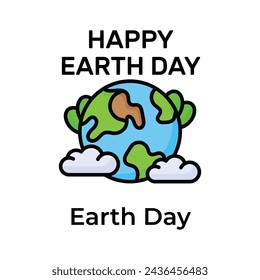 Get this amazing icon of international earth day in modern design style