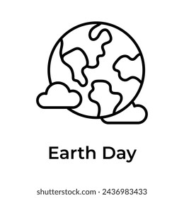 Get this amazing icon of international earth day in modern design style