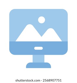 Get this amazing icon of landscape image in modern style