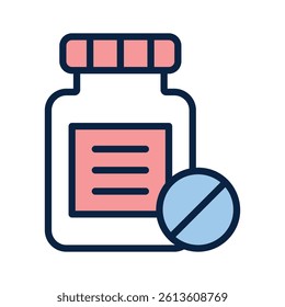 Get this amazing icon of medicine jar in editable style