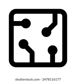 Get this amazing icon of microchip, artificial intelligence vector design