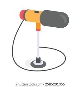 Get this amazing icon of microphone in trendy design