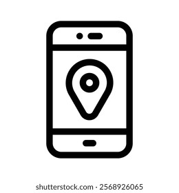 Get this amazing icon of mobile location in modern style
