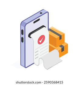 Get this amazing icon of order confirmation in trendy style