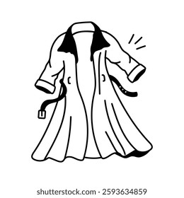 Get this amazing icon of overcoat in modern style