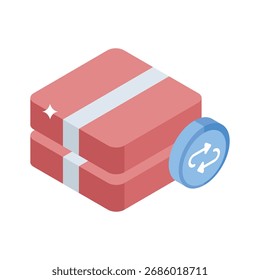 Obtenga este increíble icono de devolución de paquete en estilo de diseño moderno