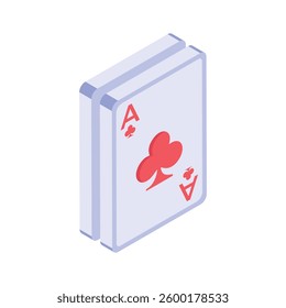 Get this amazing icon of playing cards in modern design style