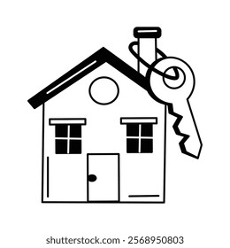 Get this amazing icon of property keys, ready to use vector