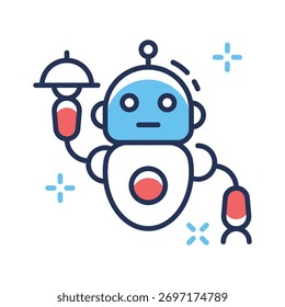 Obtenga este increíble icono de servidor robot en estilo de diseño moderno