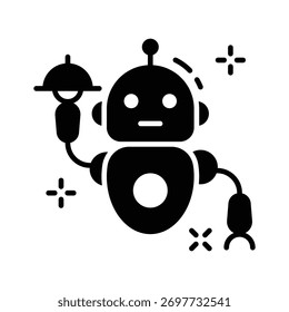 Obtenga este increíble icono de servidor robot en estilo de diseño moderno