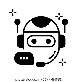 Obtenga este increíble icono de chat robot en estilo de diseño moderno
