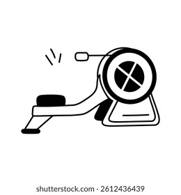 Get this amazing icon of rowing machine in modern style