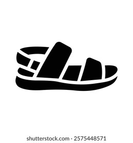 Get this amazing icon of sandal in modern style