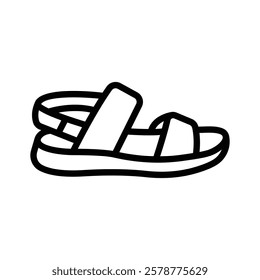 Get this amazing icon of sandal in modern style