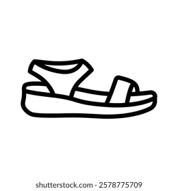 Get this amazing icon of sandal in modern style