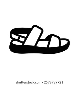 Get this amazing icon of sandal in modern style