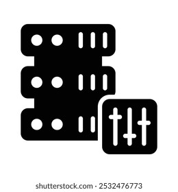 Get this amazing icon of server setting in modern design style