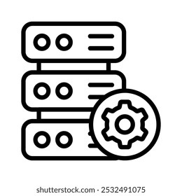 Get this amazing icon of server setting in modern design style
