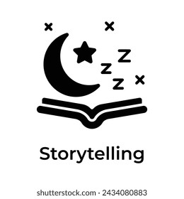 Get this amazing icon of storytelling, ready to use vector