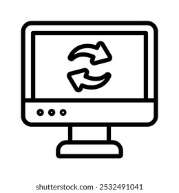 Get this amazing icon of system update, ready to use vector
