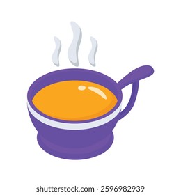 Get this amazing icon of teacup in modern style, ready to use vector