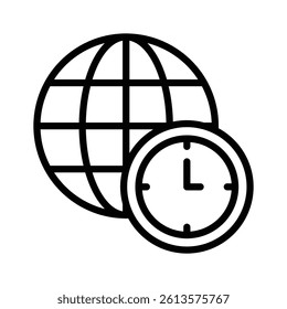 Get this amazing icon of time zone in trendy style