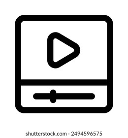 Get this amazing icon of video player in trendy style