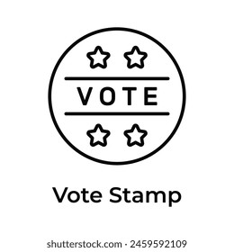 Get this amazing icon of vote stamp in modern style