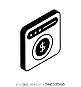 Obtenga este increíble icono de monetización de sitios web en estilo isométrico