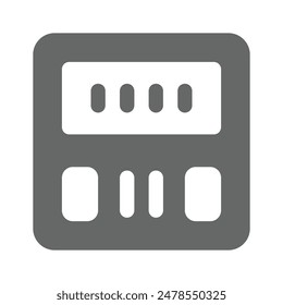 Get this amazing icon of weight machine, weight scale vector design