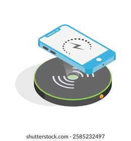 Get this amazing icon of wireless charging in trendy design style