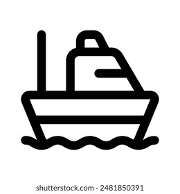 Get this amazing icon of yacht in editable style