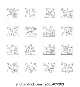 Obtenga este increíble conjunto de ilustraciones que representa varias etapas del comercio electrónico y las transacciones minoristas en línea