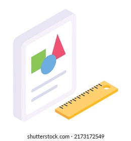 Get this amazing isometric icon of painting frame 

