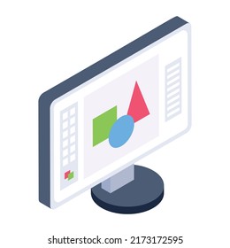 Get this amazing isometric icon of painting frame 

