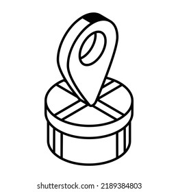 Holen Sie sich dieses beeindruckende isometrische Symbol der Lage 
