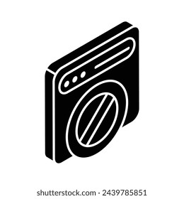 Get this amazing isometric icon of blocked website isolated on white background
