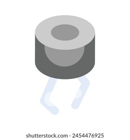 Get this amazing isometric icon of robotic arm, premium vector