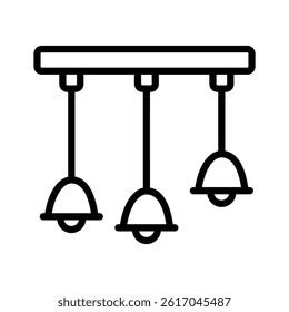 Get this amazing line icon of hanging lights decor