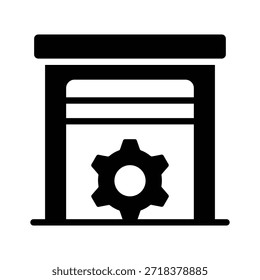 Obtenga este increíble icono de estilo de línea de garaje en estilo de moda