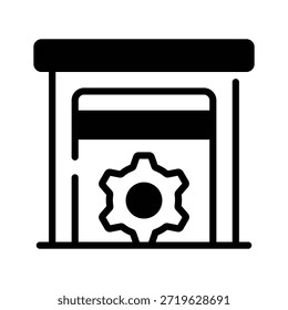Obtenga este increíble icono de estilo de línea de garaje en estilo de moda