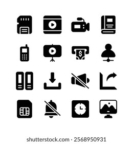 Get this amazing network and communication icons set in modern style