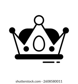 Get this amazingly designed glyph icon of crown