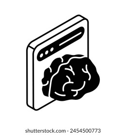 Get this amazon icon of artificial intelligence in modern isometric style