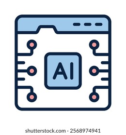 Get this amazon icon of artificial intelligence in modern style