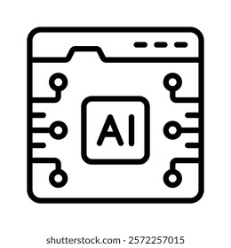 Get this amazon icon of artificial intelligence in modern style